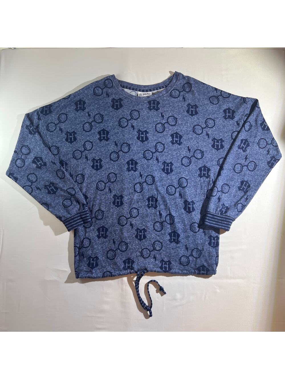 Harry Potter Blue Logo Pullover Top Large